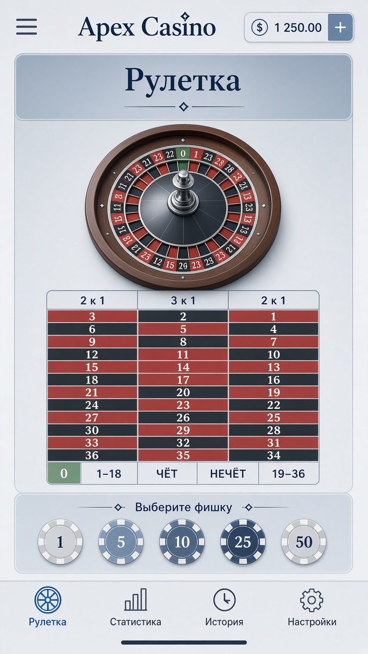 Скачать Apex Casino на iOS — рулетка