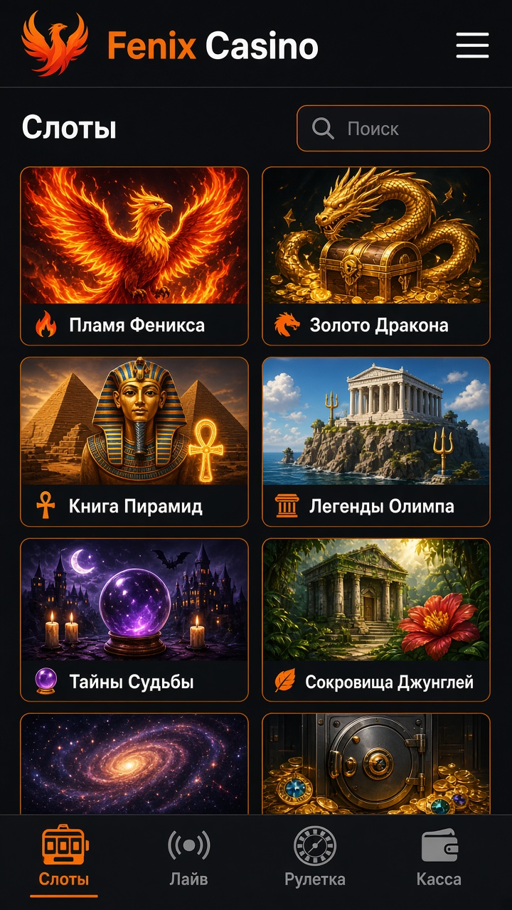 Скачать Fenix Casino на андроид бесплатно — слоты