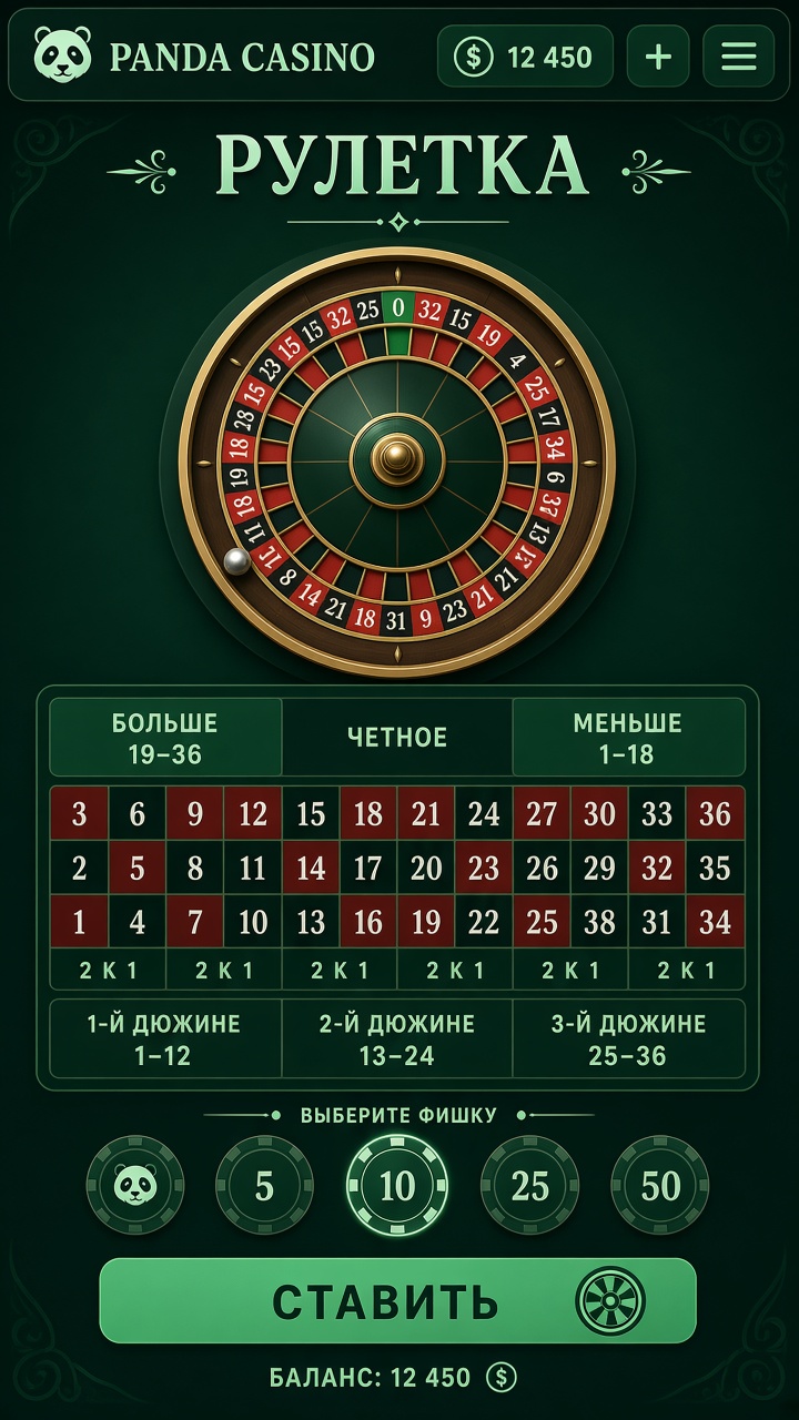 Скачать Panda Casino на iOS — рулетка
