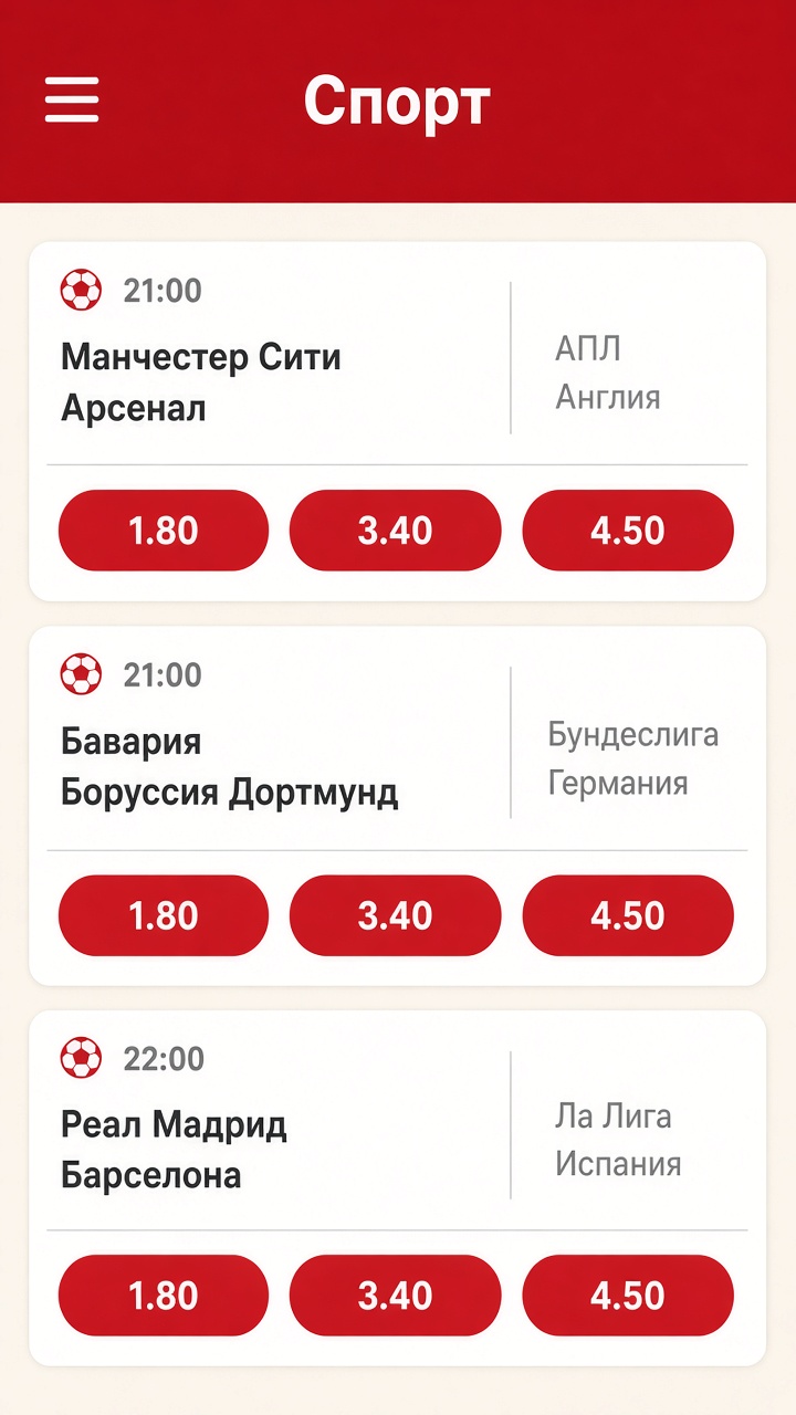 Скачать Пин Ап на Android и iPhone — спорт