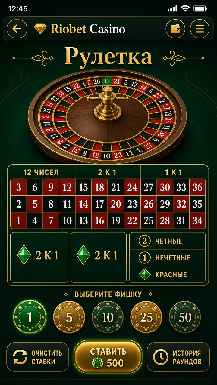 Скачать Riobet Casino на iOS — рулетка
