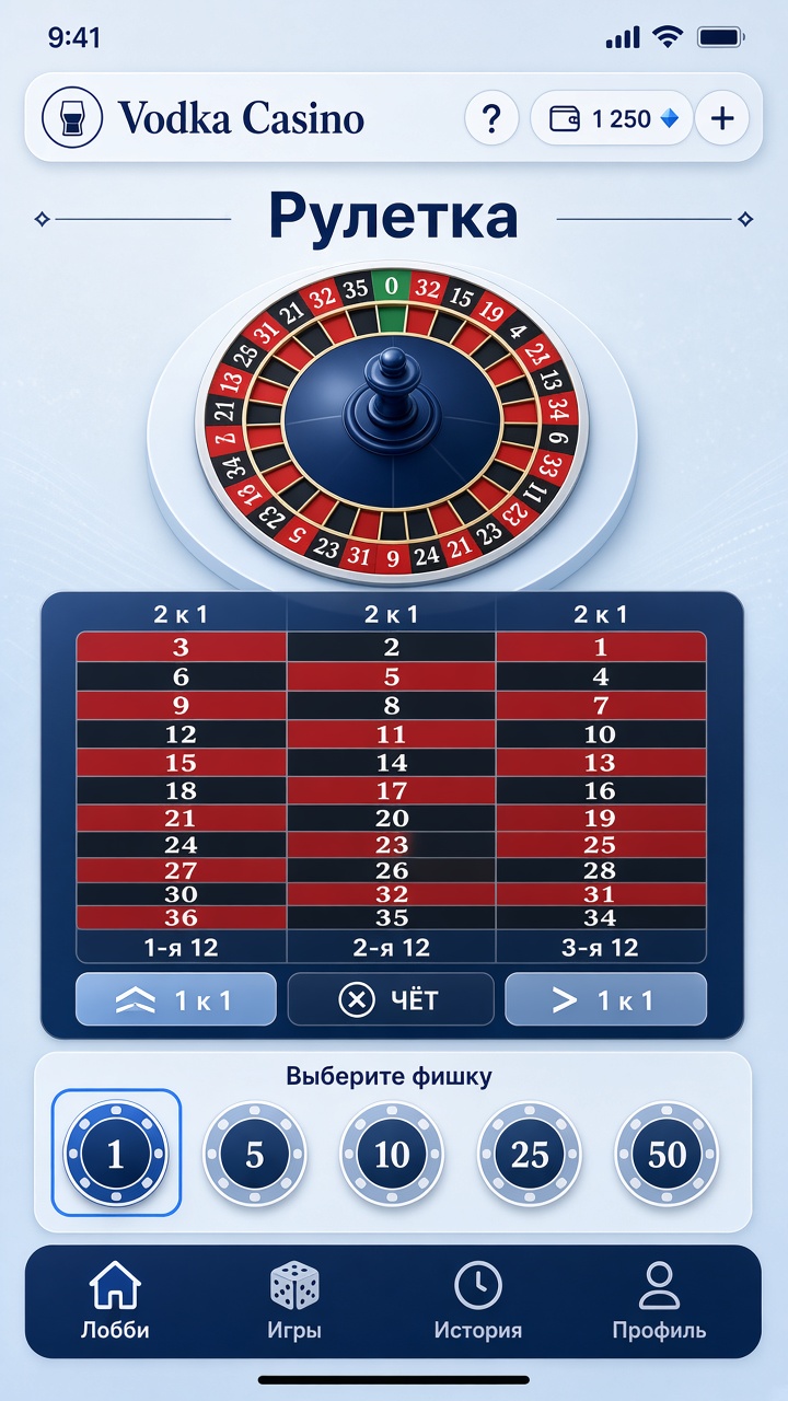 Скачать Vodka Casino на iOS — рулетка